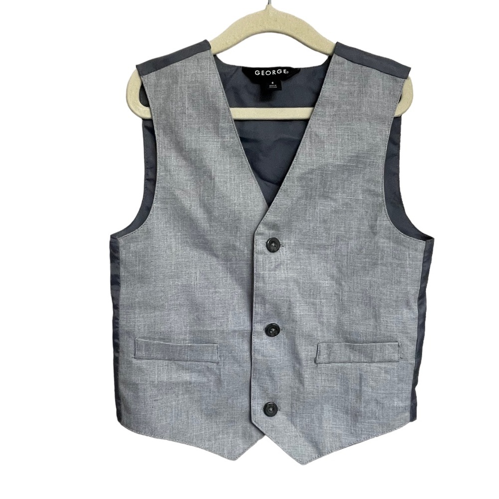 George Boy’s Gray Tuxedo Suit Vest EUC